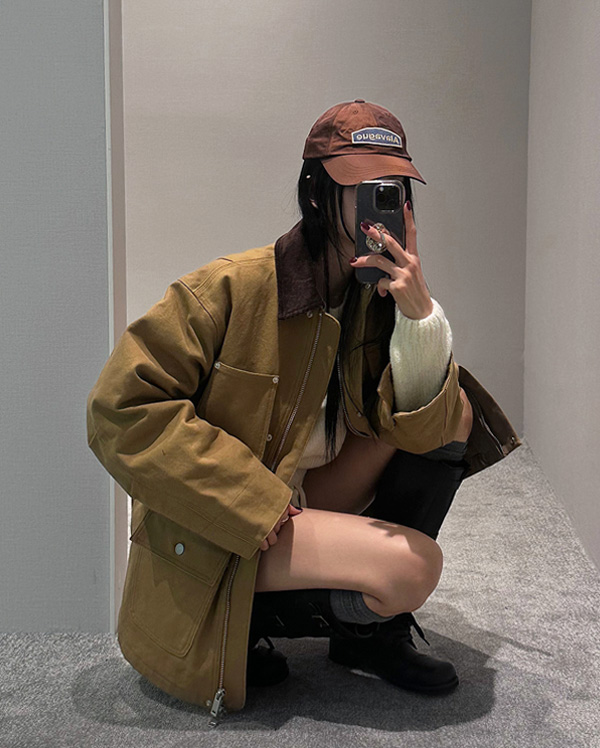 [3온스] 캔버스 누빔 워크 자켓 