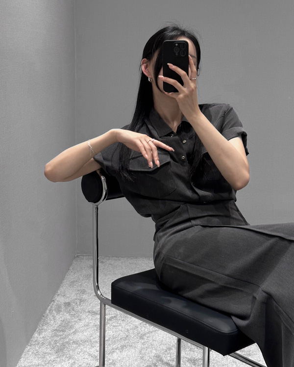 [Today 차콜] 드메이 반팔 셔츠 (*3COLOR) 