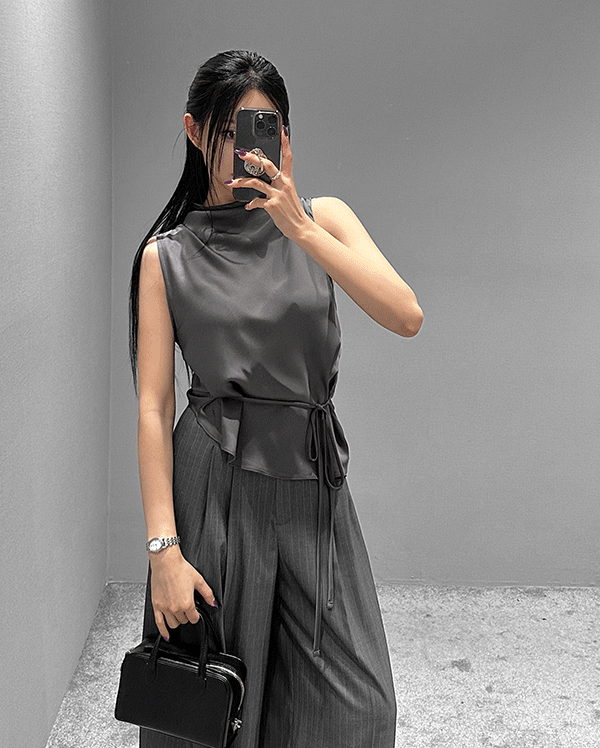[얼리버드 할인][MADE BY] [Today 차콜] 실키 드레이프 블라우스 (*3COLOR) 