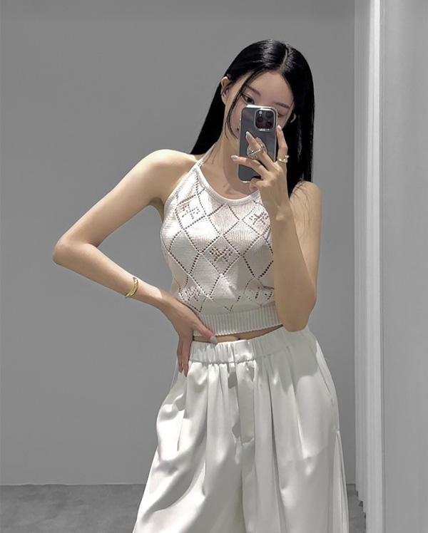 다이아 홀터넥 니트 (*3COLOR)