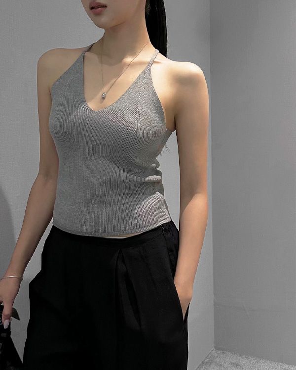 빌리 홀터넥 니트 (*3COLOR)