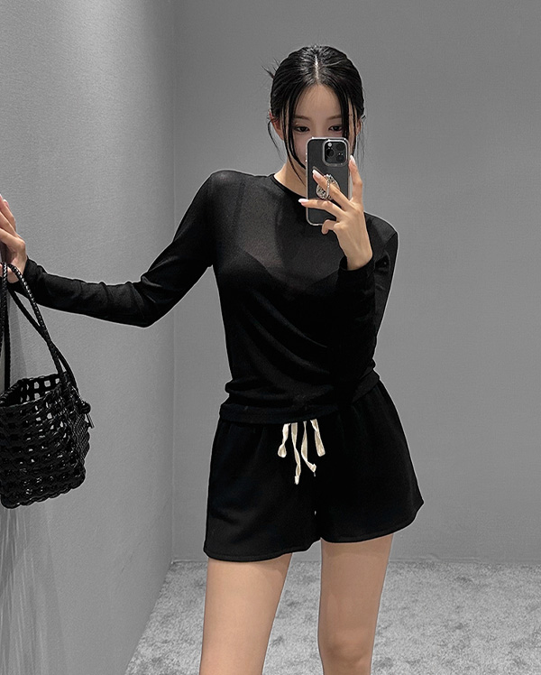 [얼리버드 할인][MADE BY][Today 블랙] 시스루 텐션 티셔츠 (*3COLOR)