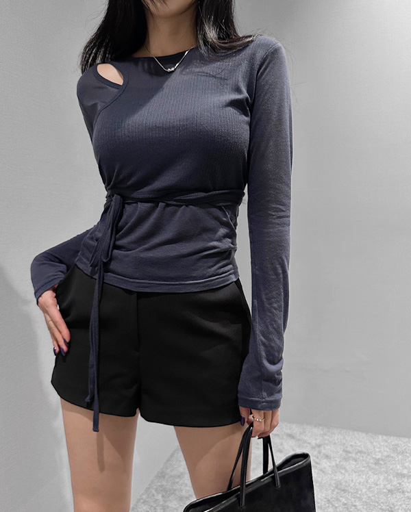 시스루 랩 티셔츠 (*5COLOR)