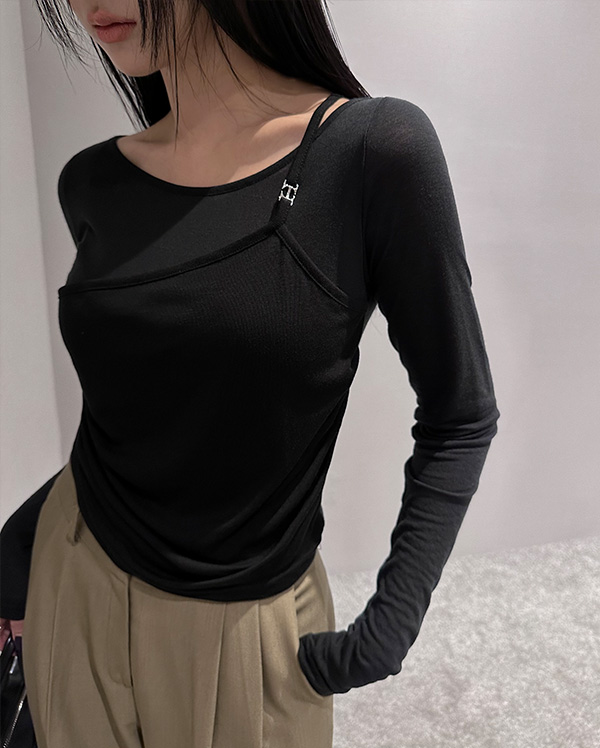 젤로 언발 레이어드 티셔츠 (*3COLOR)
