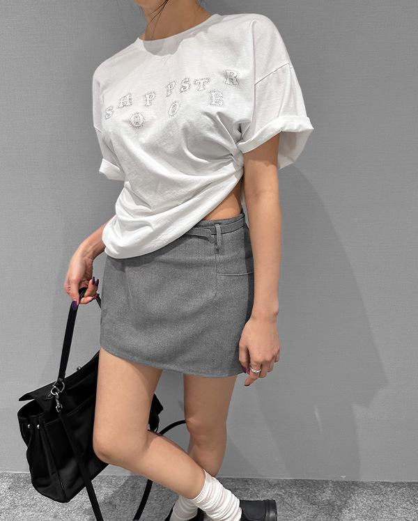 포스트 나염 박시 티셔츠