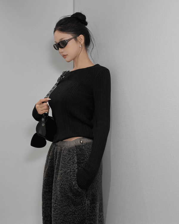 [당일배송] [베이지] 모헤어 골지 니트