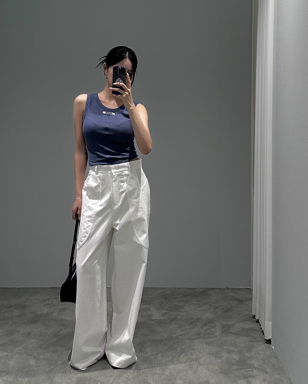 커브드 절개 팬츠 (*3COLOR)