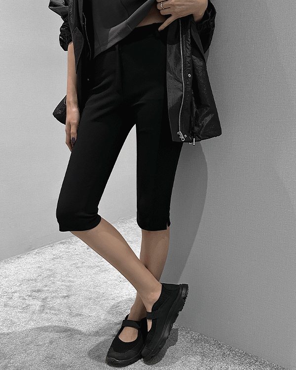 바이커 슬릿 팬츠