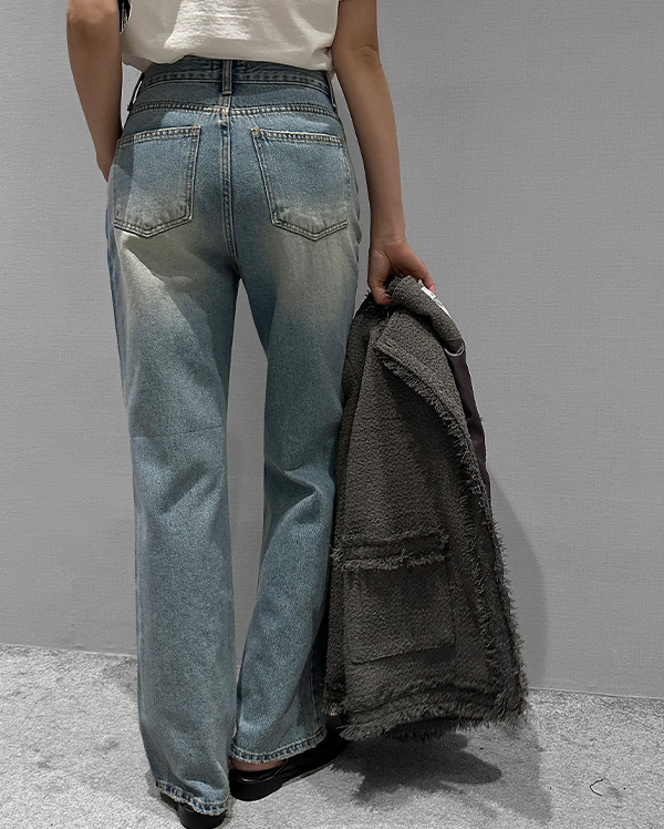 리타 스트레이트 데님 팬츠