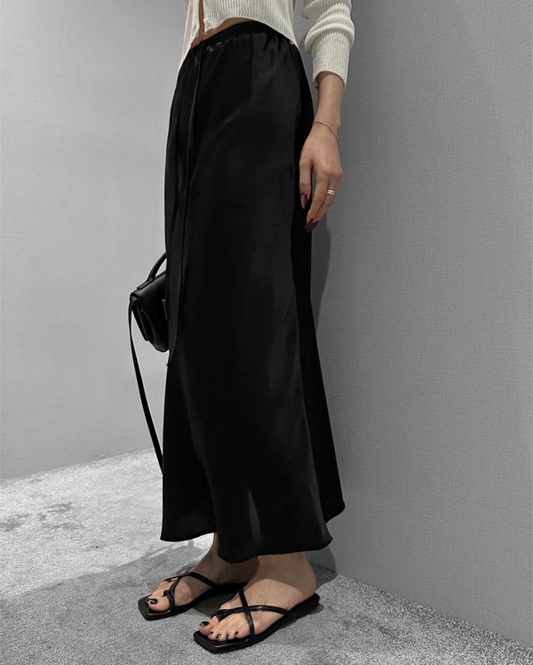 실키 스테이 롱 스커트