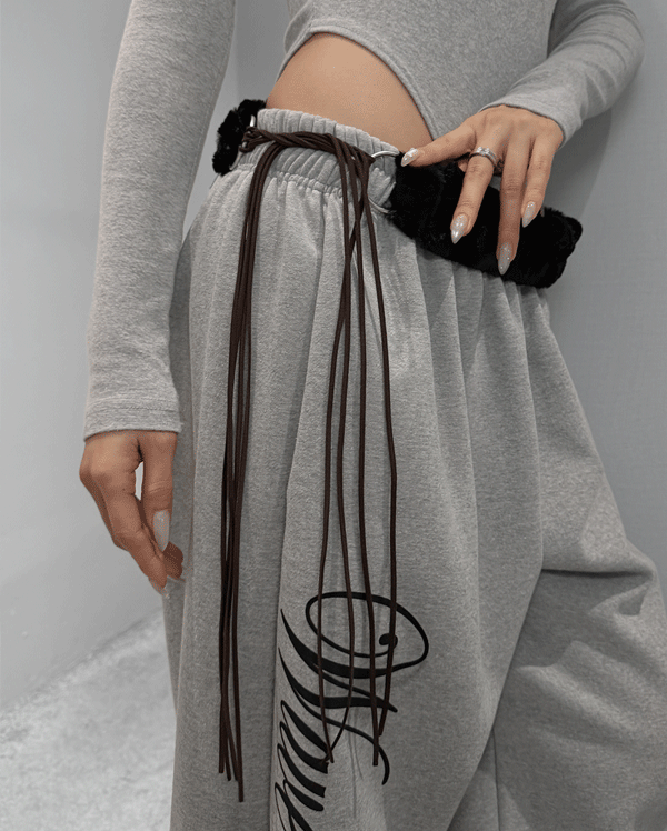 엔젤링 기모 조거 팬츠